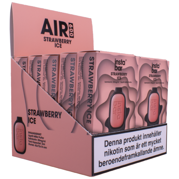InstaBar Air 600 Strawberry Ice E-cigaretter