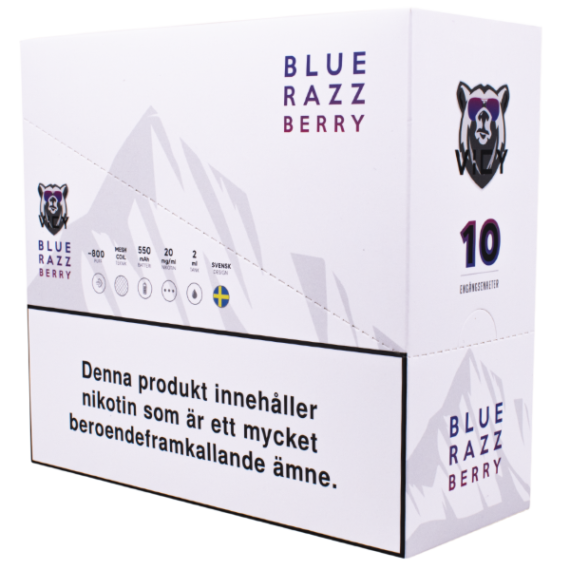 VICY Blue Razzberry 20 mg - Vapeförpackning med 10 stycken i