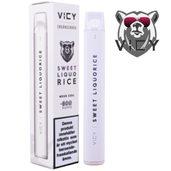 VICY Sweet Liquorice 20 mg Engångsvape VICY förpackning