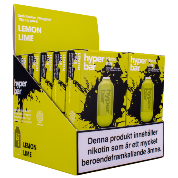 Hyper Bar Lemon Lime 20mg tiopack e-cigaretter