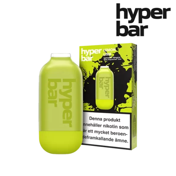 Hyper Bar Mesh Lemon Lime 20 mg engångsvape förpackning
