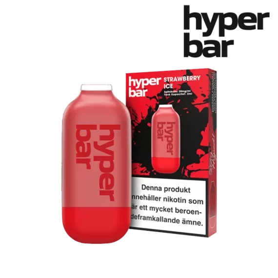 Hyper Bar Mesh Strawberry Ice 20 mg engångsvape förpackning