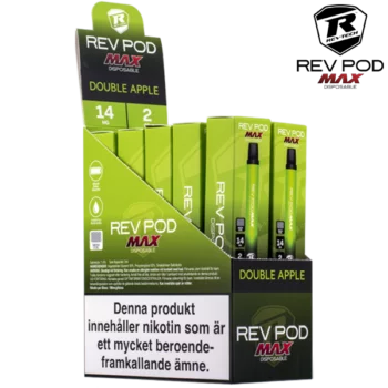 Rev Pod MAX Double Apple 14 mg Engångscigarett i 10 pack