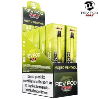 Rev Pod MAX Mojito Menthol 14 mg Engångscigarett i 10 pack