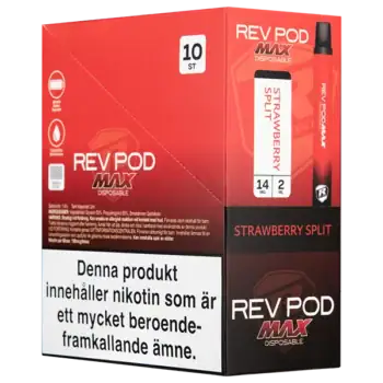 Rev Pod MAX Strawberry Split 14 mg