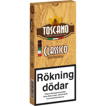 Toscano Classico cigarr förpackning ljusbrun.