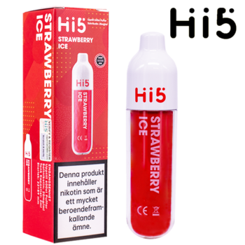 Hi5 Strawberry Ice 20 mg engångsvape i förpackning