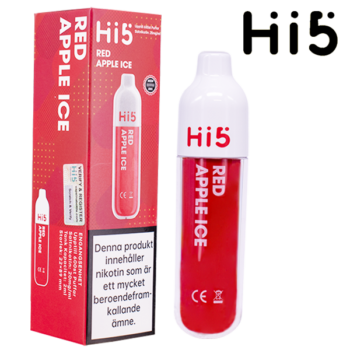 Hi5 Red Apple Ice 20 mg engångsvape i förpackning