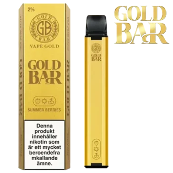 Gold Bar Mesh Summer Berries 20 mg engångsvape i förpackning