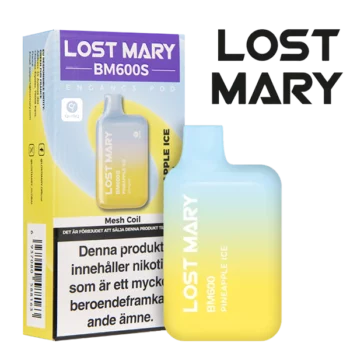 Lost Mary Pineapple Ice 20 mg Engångsvape i förpackning