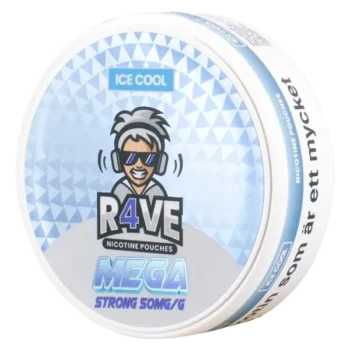 R4VE Ice Cool med 25 mg nikotin per prilla är ett megastarkt portionssnus