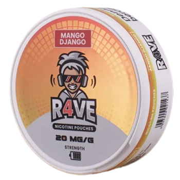R4VE Mango Django med 25 mg nikotin per portionsprilla