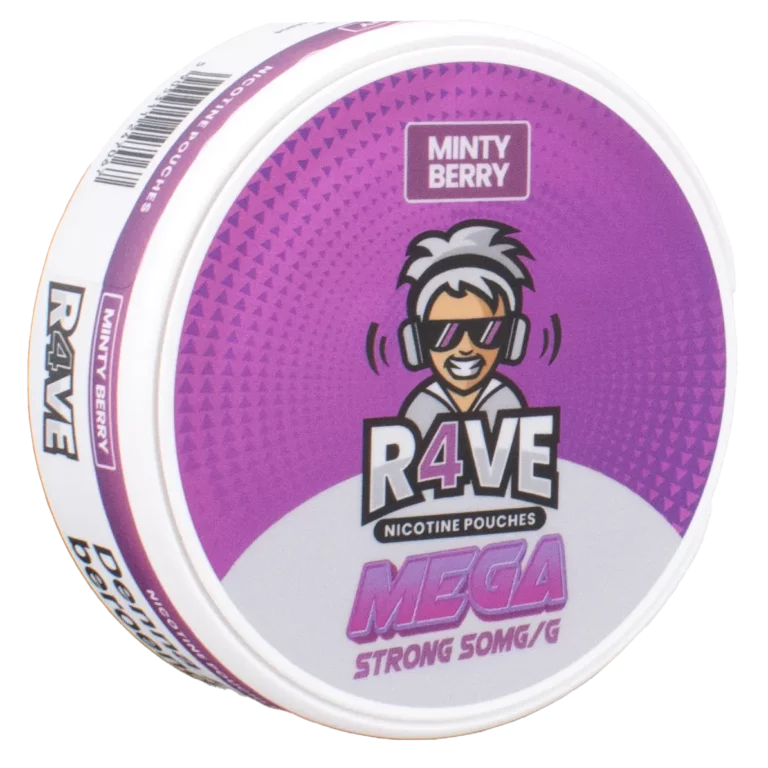 R4ve Minted Berry 25 mg All White Portion