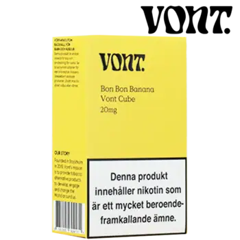 Vont Cube Bon Bon Banana 20 mg Vapeförpackning