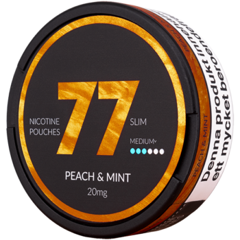 77 Peach Mint Slim 20 mg All White Portion