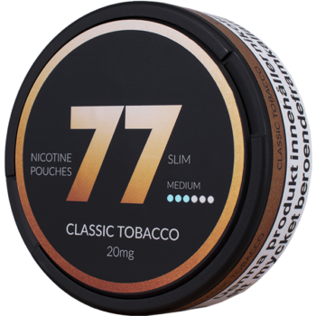 77 Classic Tobacco Slim 20 mg All White Portion