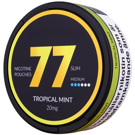 77 Tropical Mint Slim 20 mg All White Portion