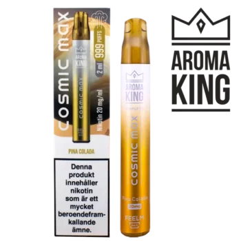 Aroma King Cosmic Max Pina Colada 20 mg engångsvape i förpackning