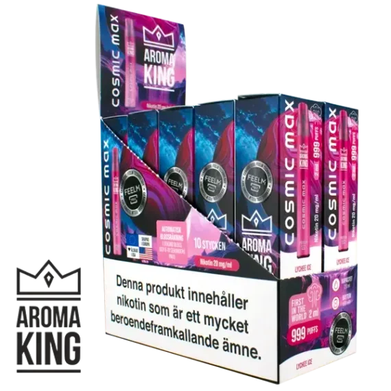 Aroma King Cosmic Max Lychee Ice 20 mg säljs i 10 pack