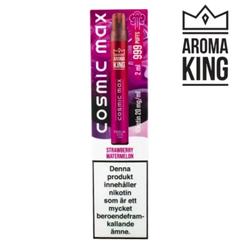 Aroma King Cosmic Max Strawberry Watermelon 20 mg rosa vapeförpackning