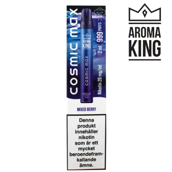 Aroma King Cosmic Max Mixed Berry 20 mg blå vapeförpackning