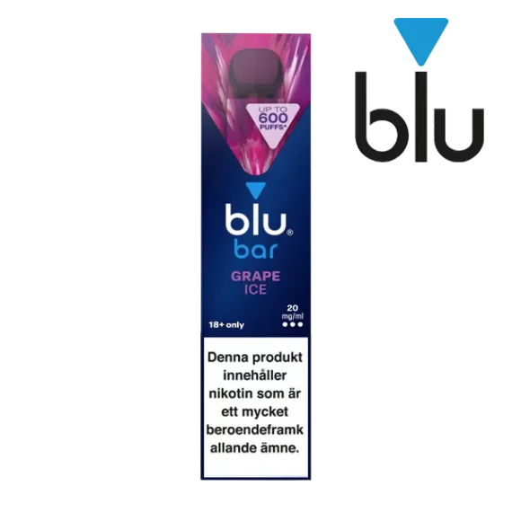 Blu Bar Grape Ice 20 mg blå vapeförpackning