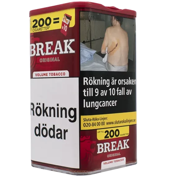 Break Original 90 gram Rulltobak som räcker upp till 200 stycken cigaretter. En större förpackning till ett lägre pris. Köp fraktfritt från Snusfabriken.com