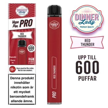 Dinner Lady Vape Pen Pro Red Thunder 20 mg