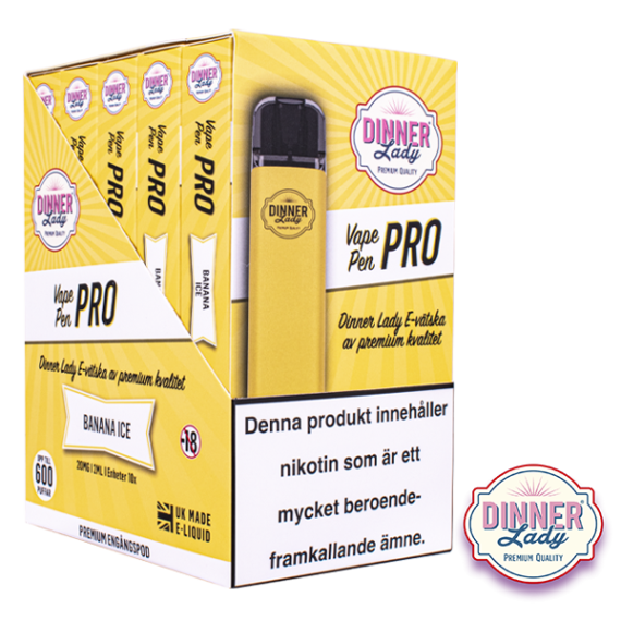 Dinner Lady Vape Pen Pro Banana ice 20mg