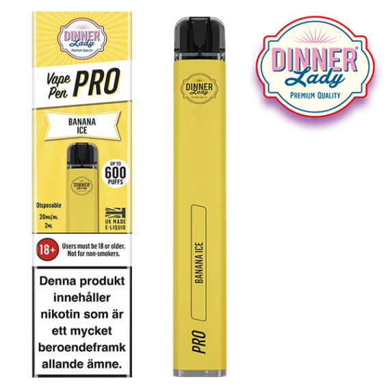 Dinner Lady Vape Pen Pro Banana ice 20mg