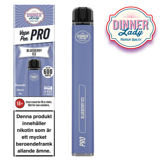 Dinner Lady Vape Pen Pro Blueberry ice 20 mg