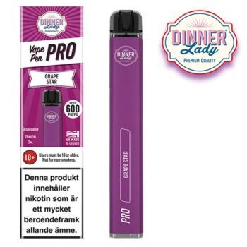 Dinner Lady Vape Pen Pro Grape Star 20 mg