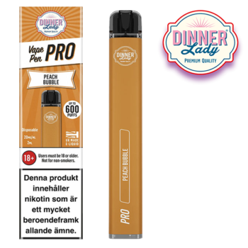 Dinner Lady Vape Pen Pro Peach Bubble 20 mg