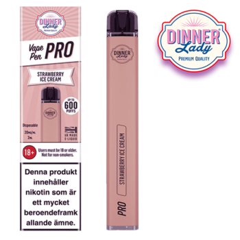 Dinner Lady Vape Pen Pro Strawberry Ice Cream 20 mg