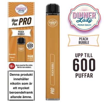 Dinner Lady Vape Pen Pro Peach Bubble 20 mg