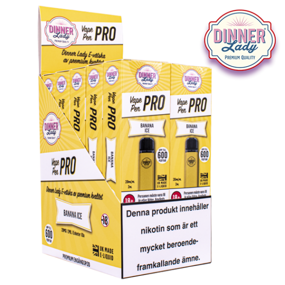 Dinner Lady Vape Pen Pro Banana ice 20mg