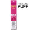 Frökens Puff 800 Kiwi Strawberry 20 mg e-cigarettens förpackning