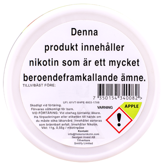 Frökens Nikotin Apple Slim All White Portion