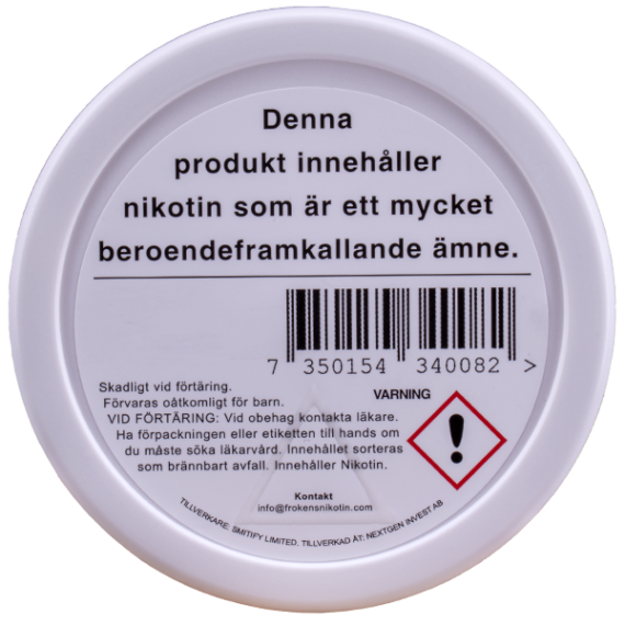 Frökens Nikotin Apple Slim Portion – Innehållsförteckning