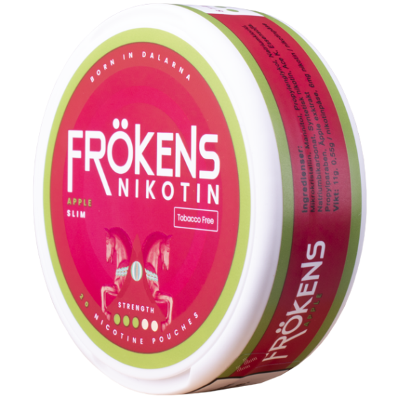 Frökens Nikotin Apple Slim Portion - Framsidan från sidan