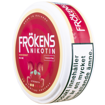 Frökens Nikotin Coconut Slim Portion - Framsidan från sidan