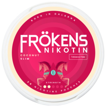 Frökens Nikotin Coconut Slim Portion - Framsidan på locket