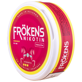 Frökens Nikotin Energy Slim Portion - Framsidan från sidan