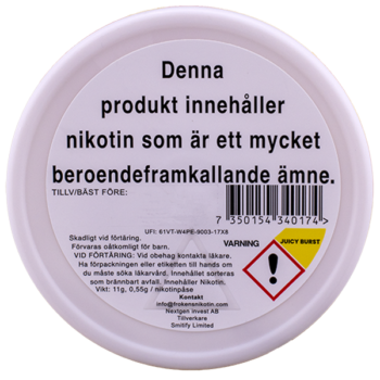 Frökens Nikotin Juicy Burst Slim Portion – Innehållsförteckning