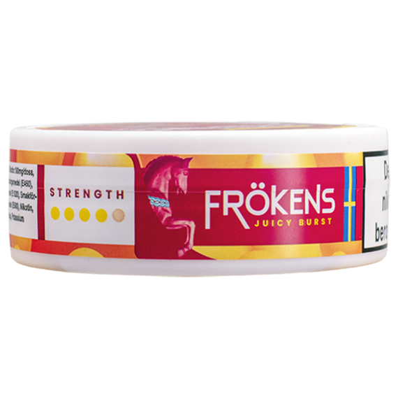 Frökens Nikotin Juicy Burst Slim Portion – Kortsidan