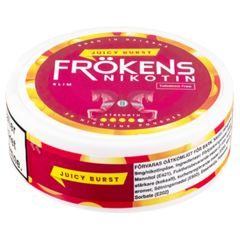 Frökens Nikotin Juicy Burst Slim Portion - Liggande profil