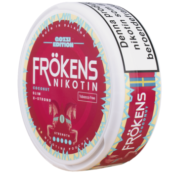 Frökens Nikotin Gozzi Edition Coconut Slim Portion - Framsidan från sidan