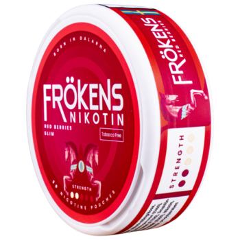 Frökens Nikotin Red Berries Slim Portion - Framsidan från sidan