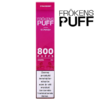 Frökens Puff 800 Strawberry 20 mg e-cigarettens förpackning