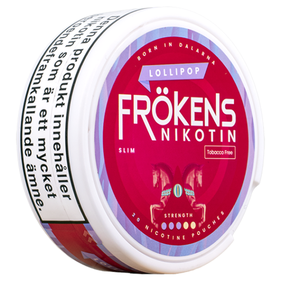 Frökens Nikotin Lollipop All White Slim Portion